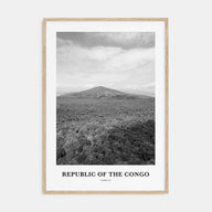 Republic of the Congo Portrait B&W Poster