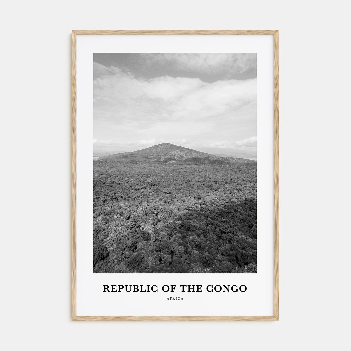 Republic of the Congo Portrait B&W Poster