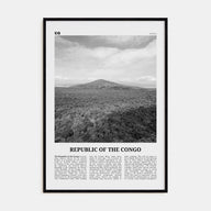 Republic of the Congo Travel B&W Poster