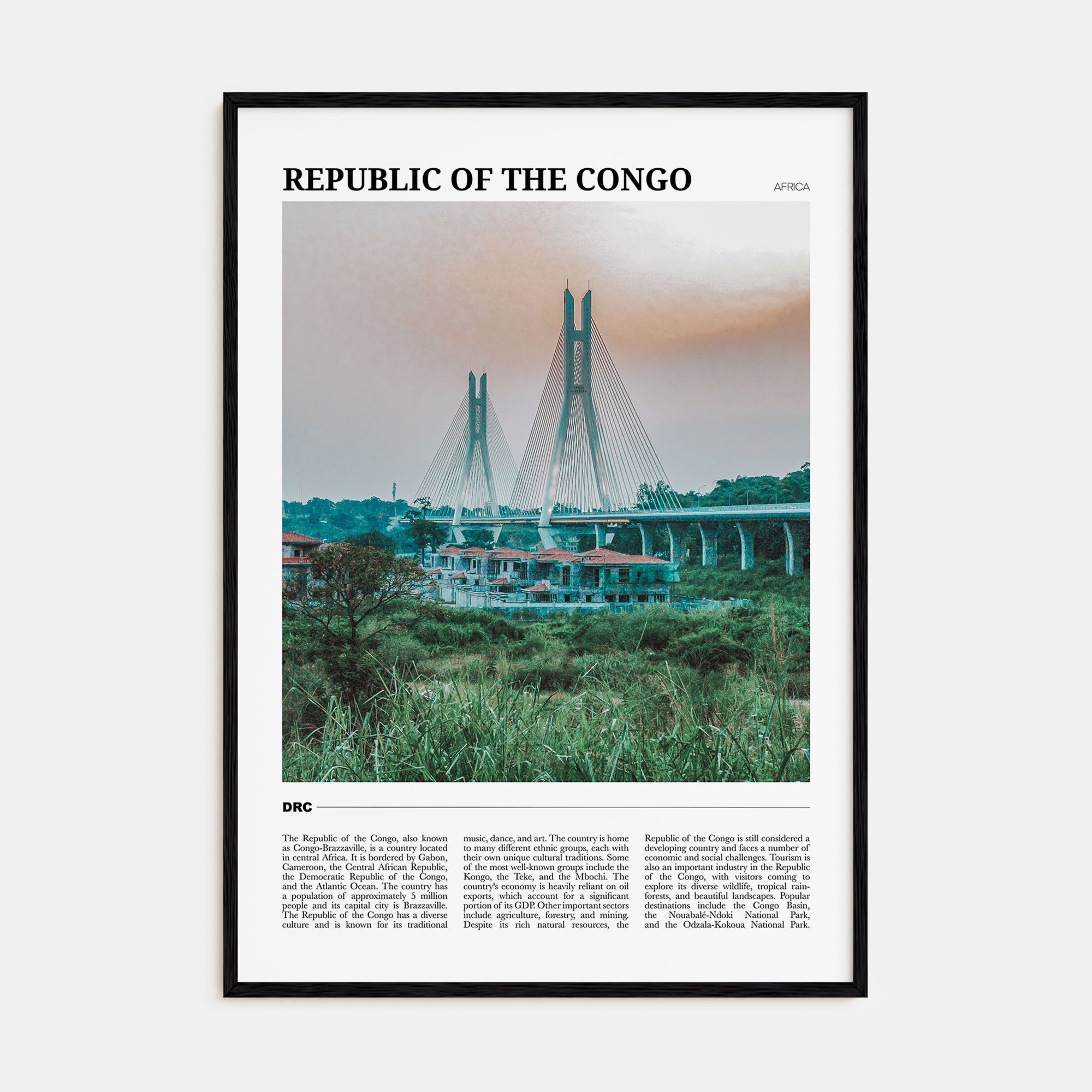 Republic of the Congo Travel Color Poster
