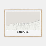 Rethymno Map Landscape Poster