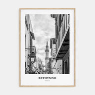 Rethymno Portrait B&W Poster
