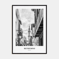 Rethymno Portrait B&W Poster