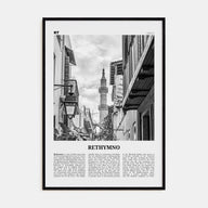 Rethymno Travel B&W Poster
