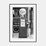 Retro Gas Pump Photo B&W Poster