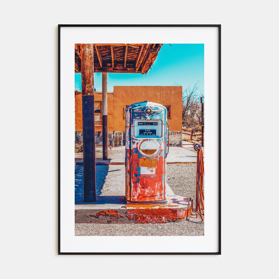 Retro Gas Pump Photo Color Poster
