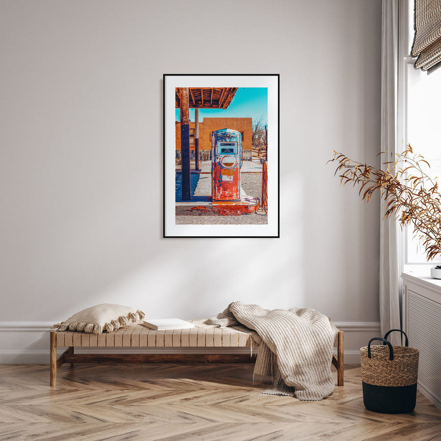 Retro Gas Pump Photo Color Poster