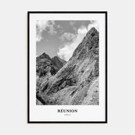 Réunion Portrait B&W Poster