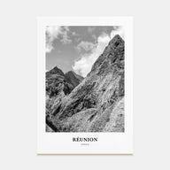 Réunion Portrait B&W Poster