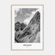 Réunion Portrait B&W Poster