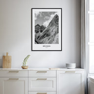 Réunion Portrait B&W Poster