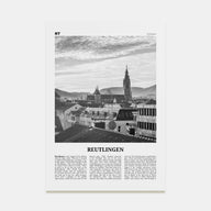 Reutlingen Travel B&W Poster