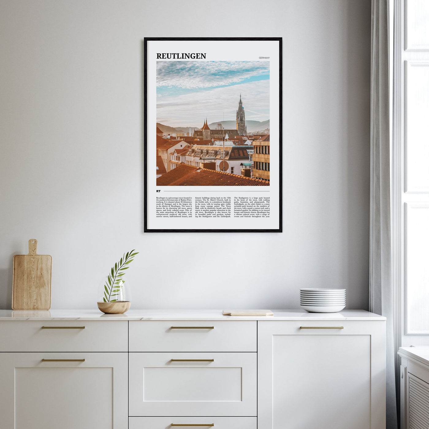 Reutlingen Travel Color Poster