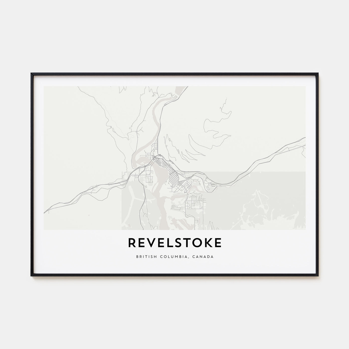 Revelstoke Map Landscape Poster