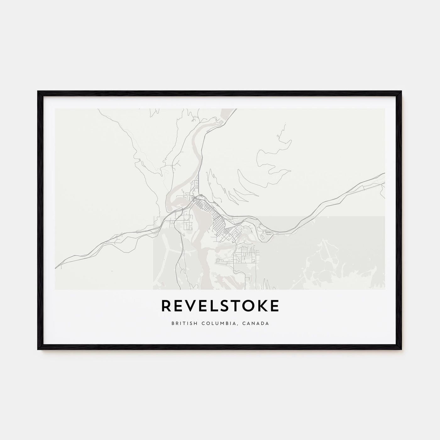 Revelstoke Map Landscape Poster