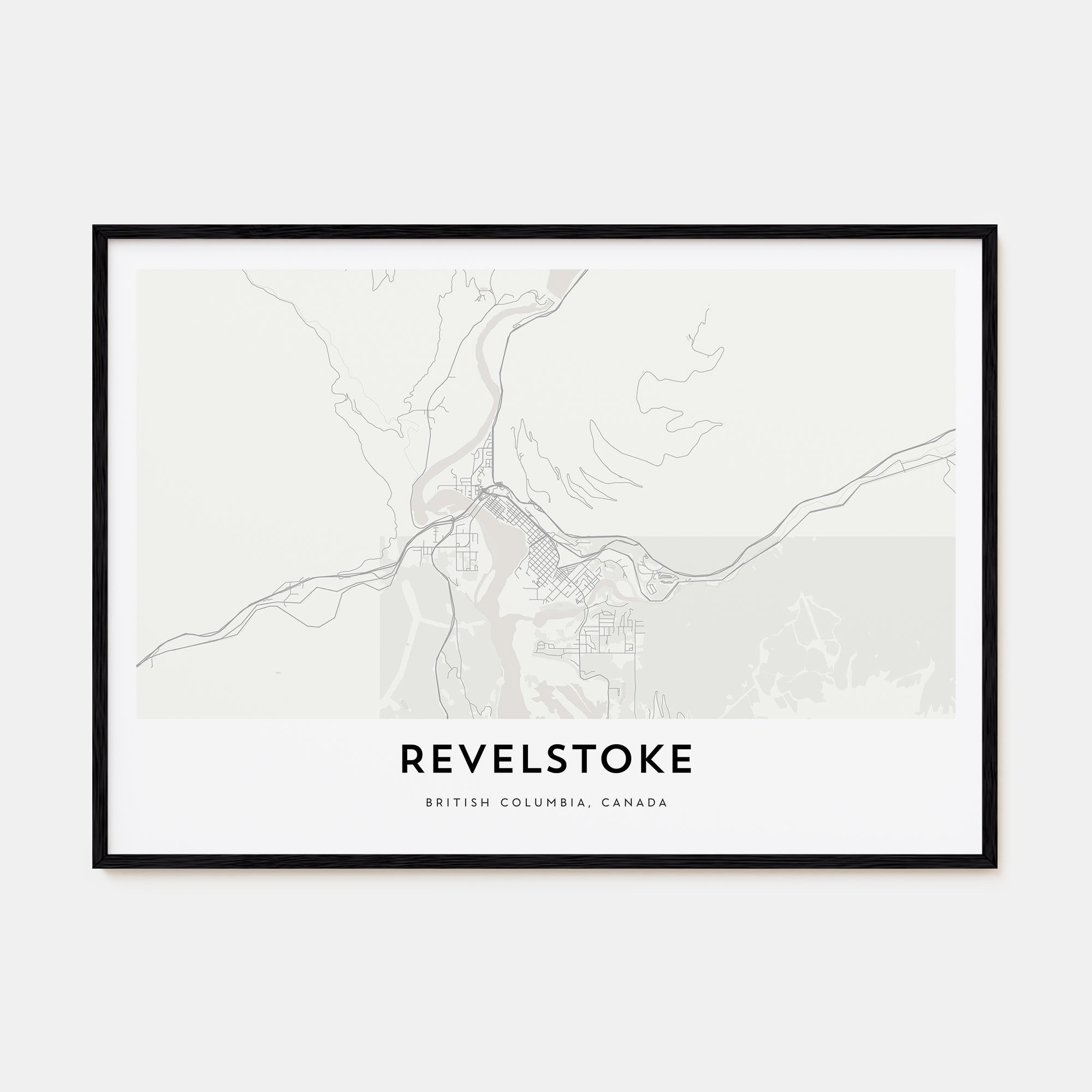 Revelstoke Map Landscape Poster
