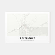 Revelstoke Map Landscape Poster