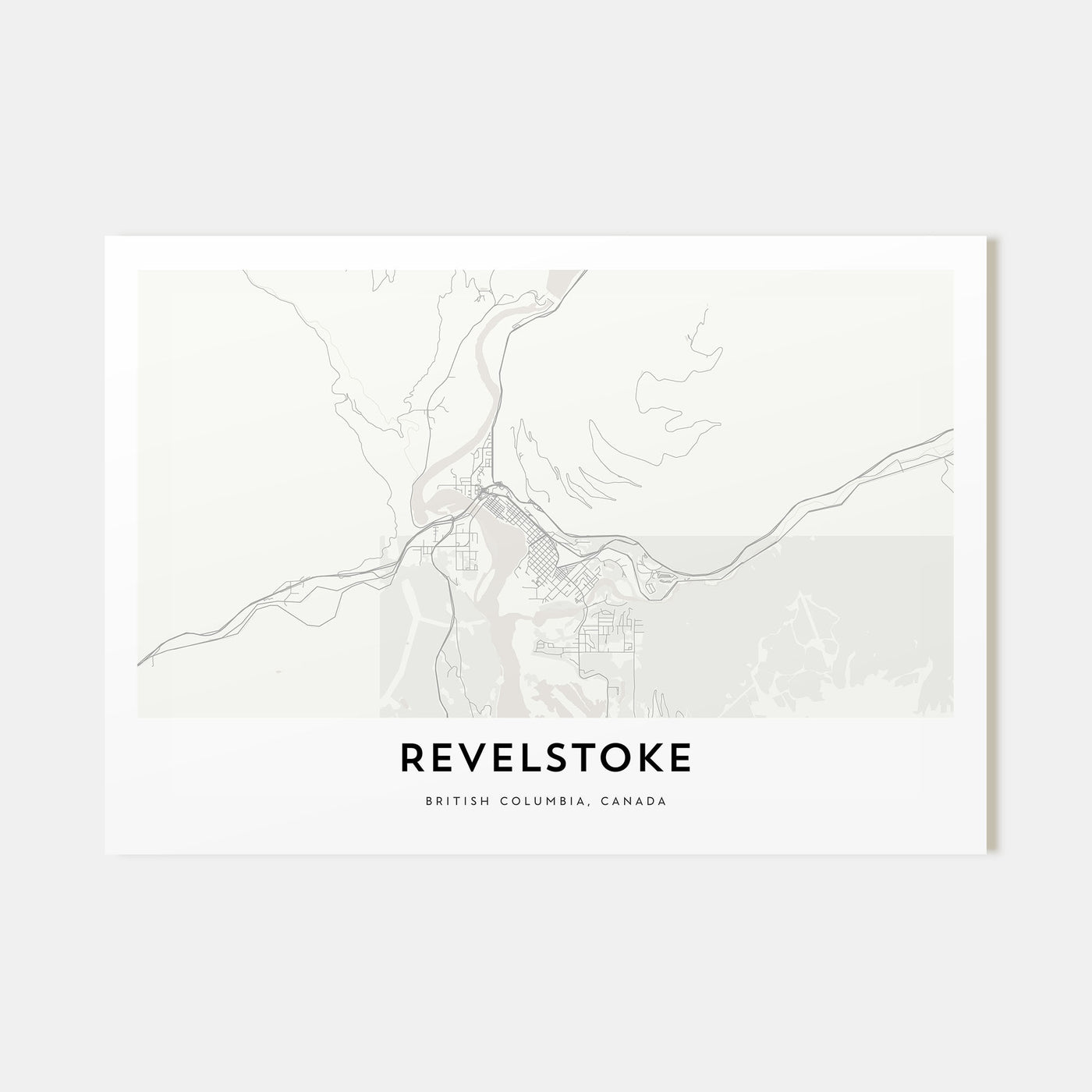 Revelstoke Map Landscape Poster