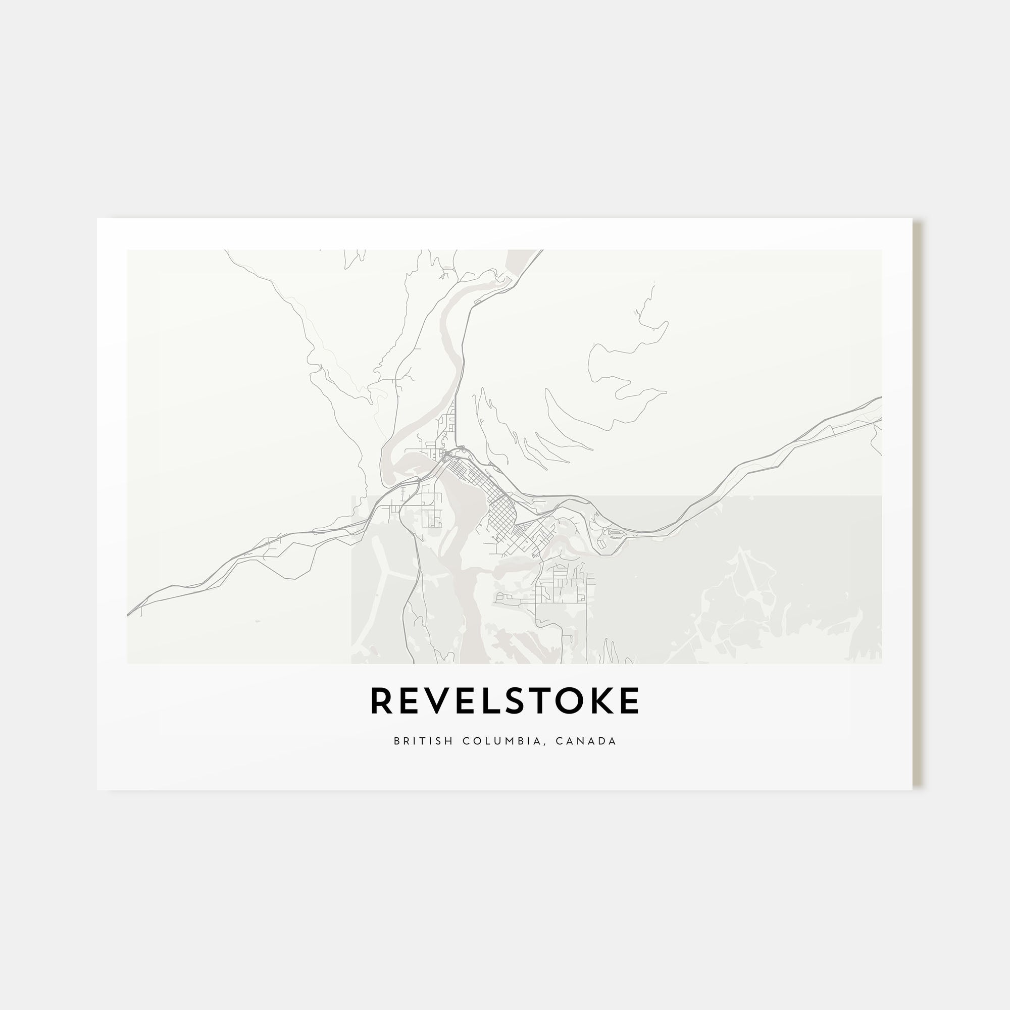 Revelstoke Map Landscape Poster