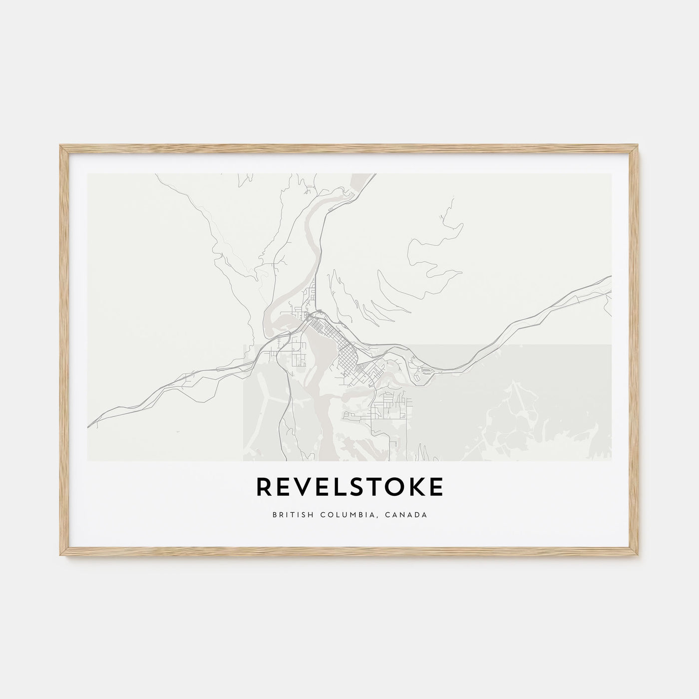 Revelstoke Map Landscape Poster