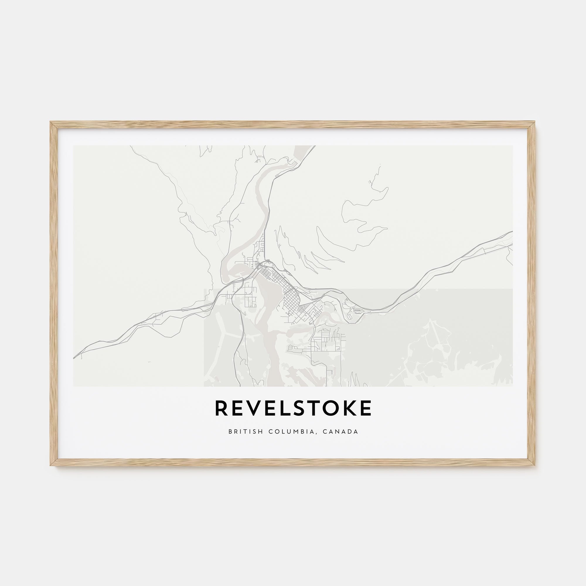 Revelstoke Map Landscape Poster
