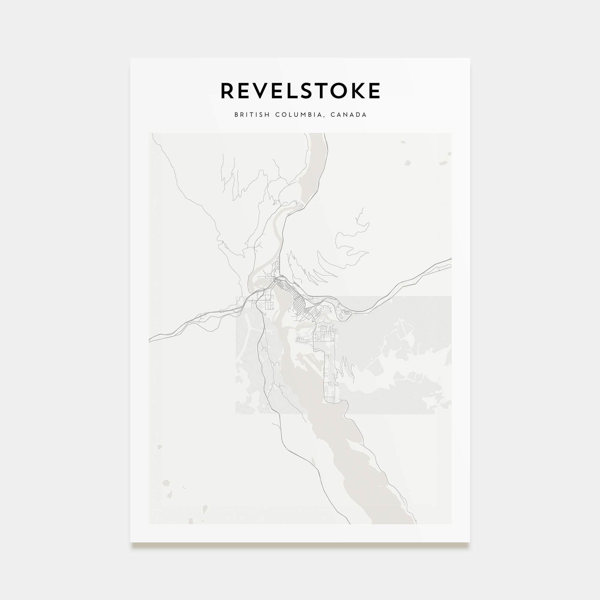 Revelstoke Map Portrait Poster