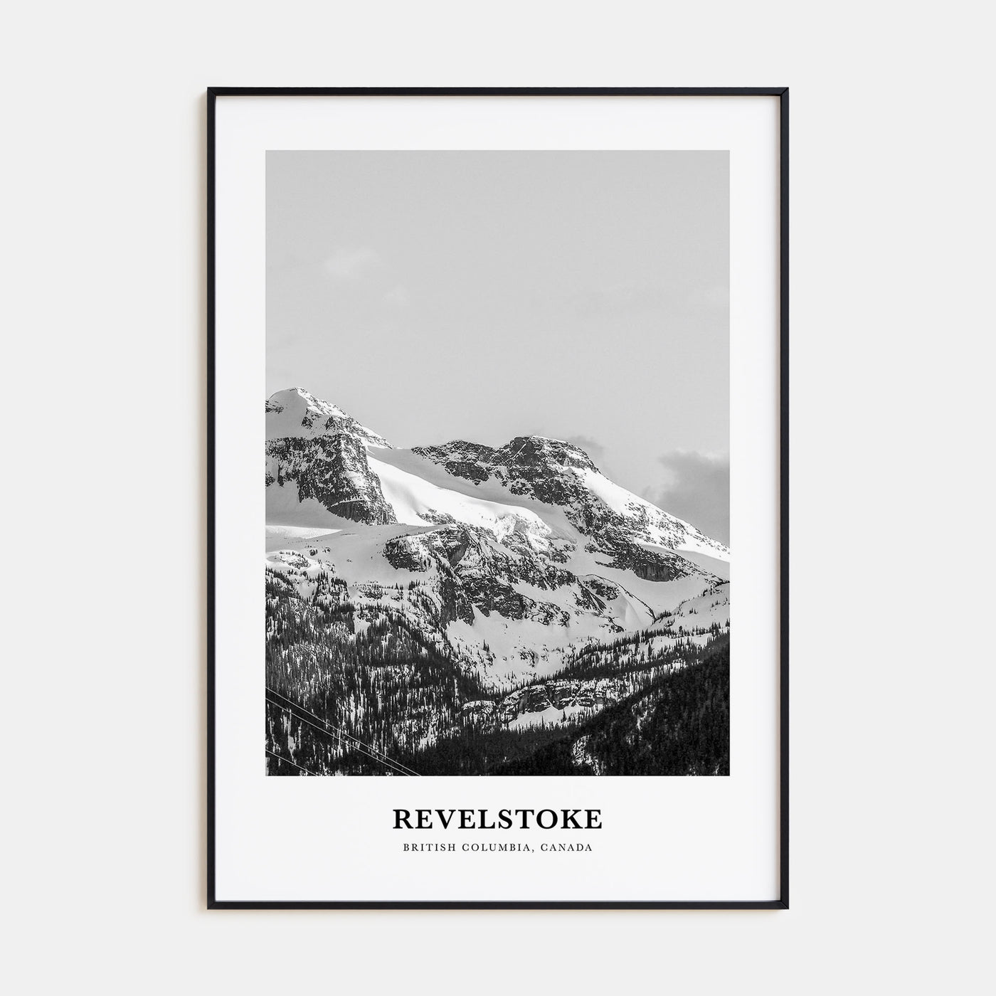 Revelstoke Portrait B&W Poster
