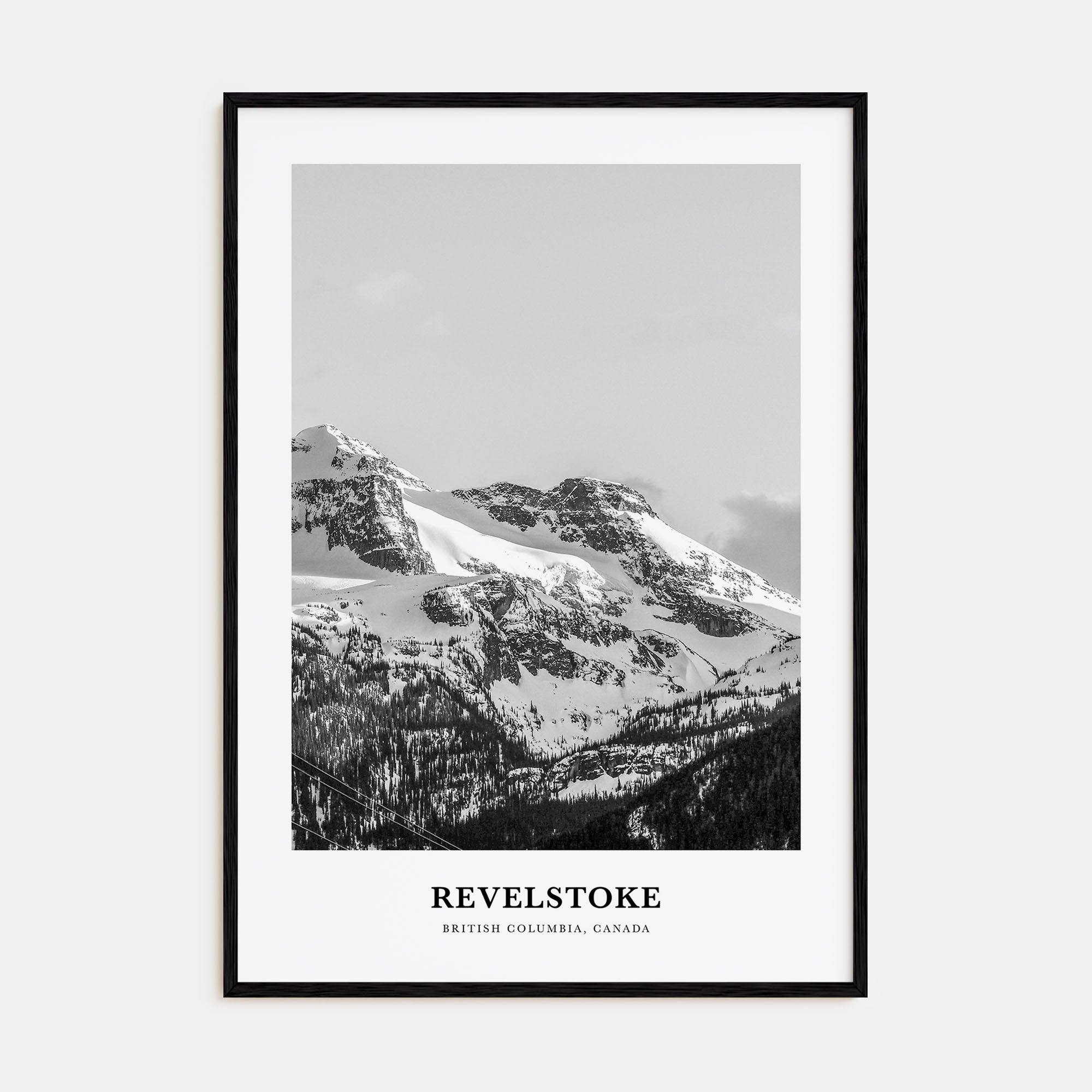 Revelstoke Portrait B&W Poster
