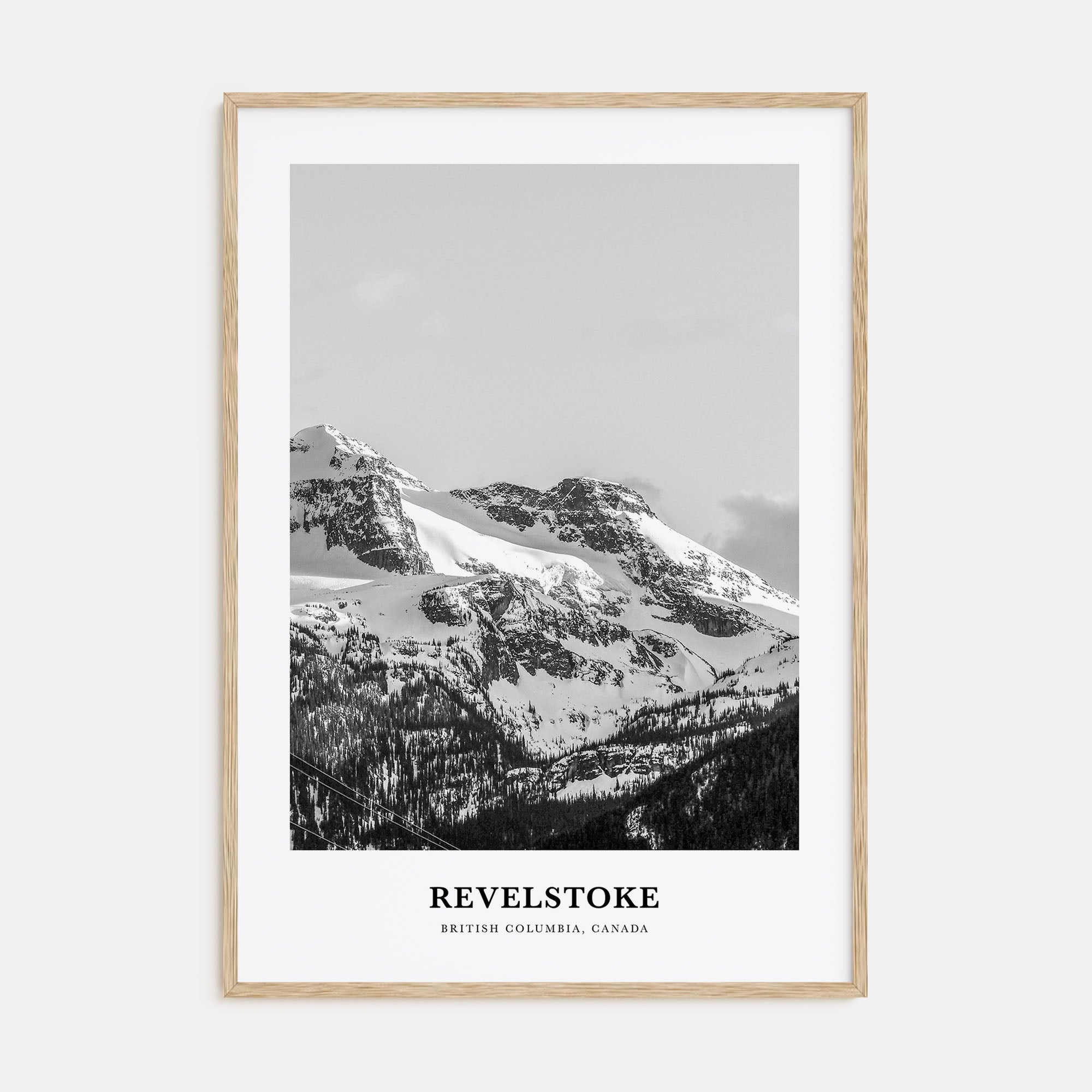 Revelstoke Portrait B&W Poster