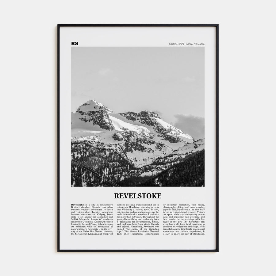 Revelstoke Travel B&W Poster