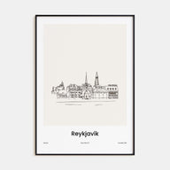 Reykjavík Drawn Poster