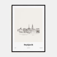 Reykjavík Drawn Poster
