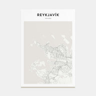 Reykjavík Map Portrait Poster