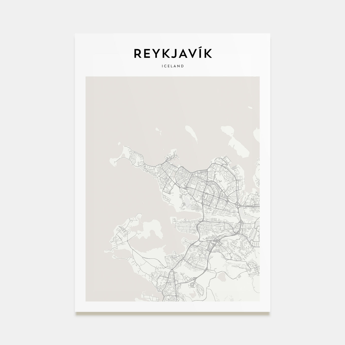 Reykjavík Map Portrait Poster