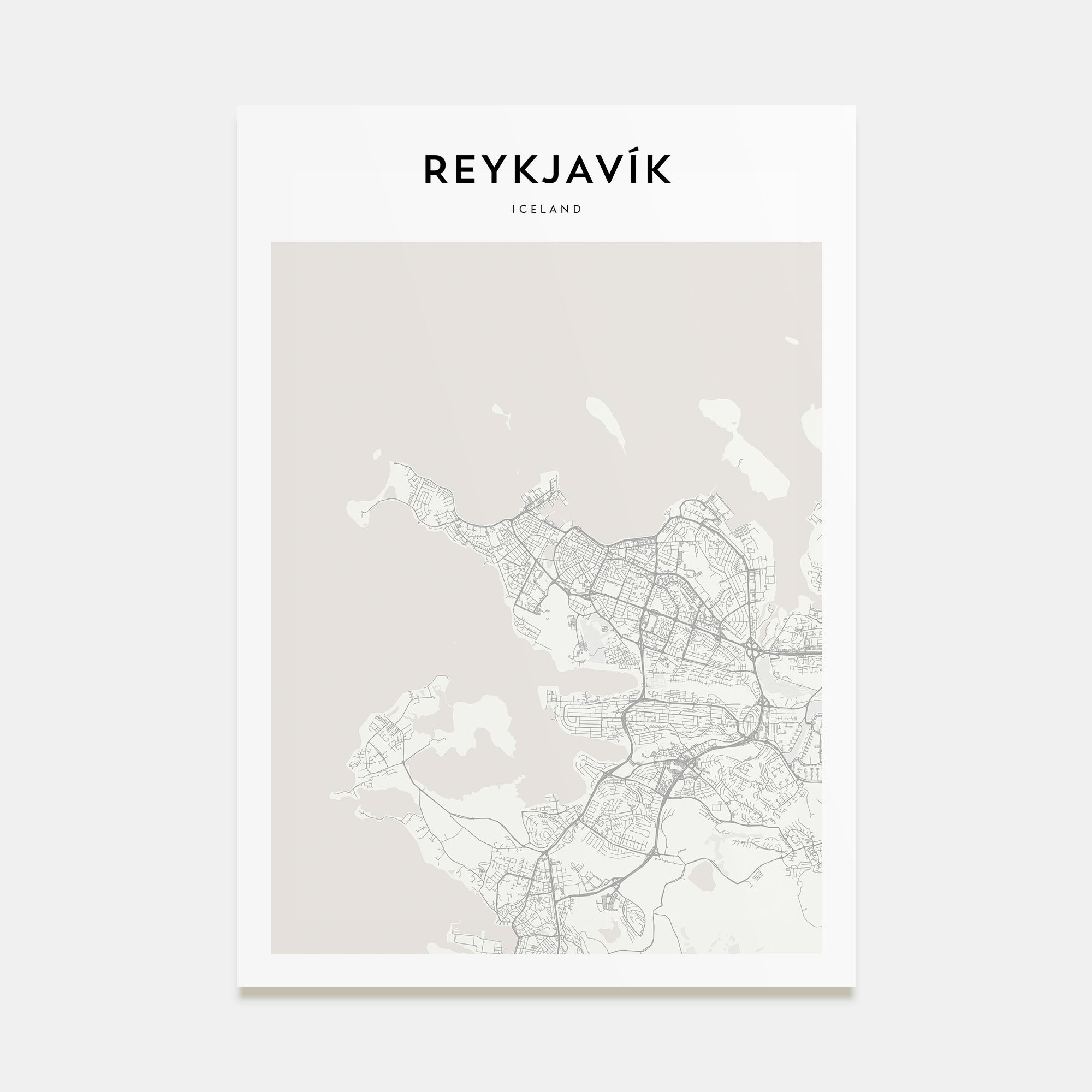 Reykjavík Map Portrait Poster