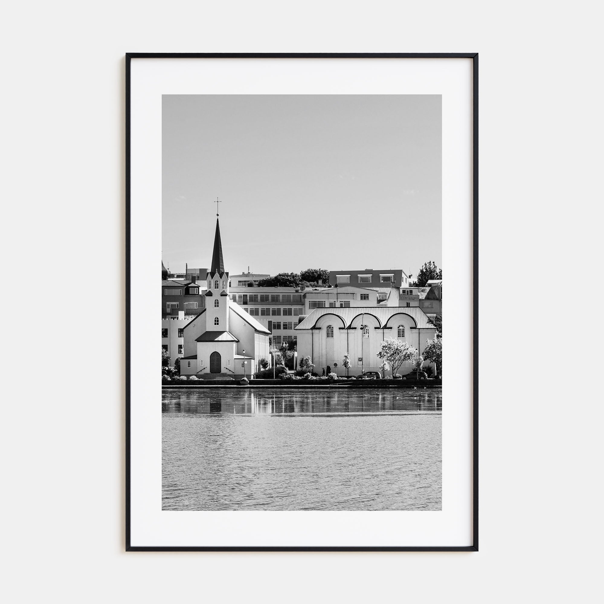 Reykjavík Photo B&W Poster