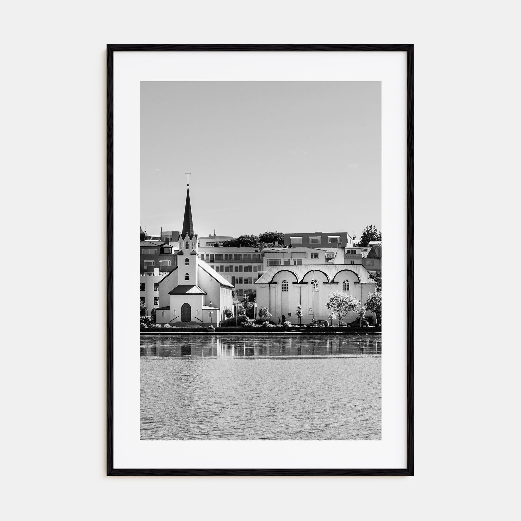 Reykjavík Photo B&W Poster