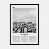 Reykjavík Travel B&W Poster