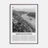Rhineland-Palatinate Travel B&W Poster