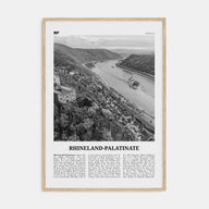 Rhineland-Palatinate Travel B&W Poster