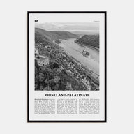 Rhineland-Palatinate Travel B&W Poster