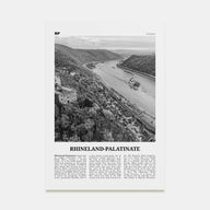 Rhineland-Palatinate Travel B&W Poster