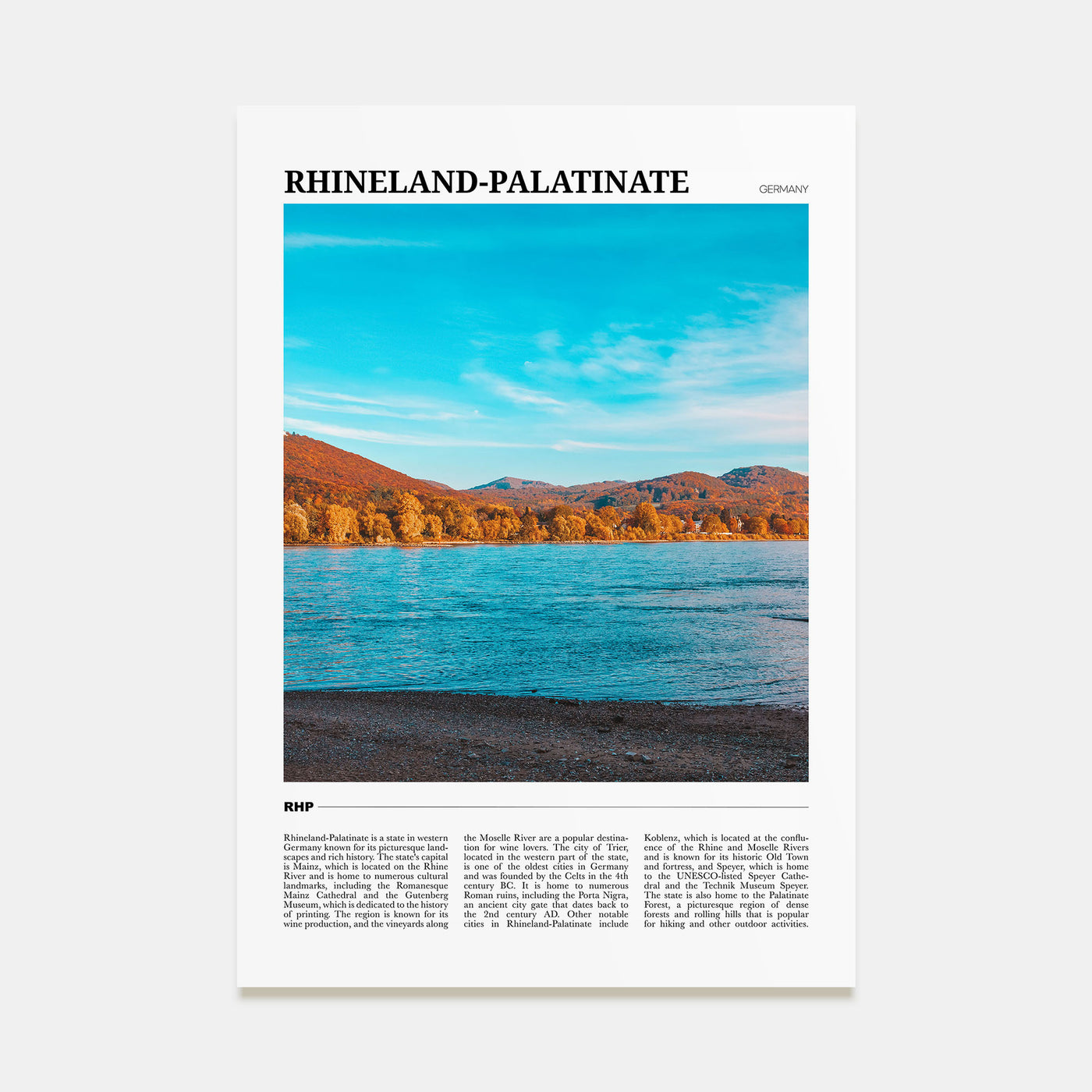 Rhineland-Palatinate Travel Color Poster