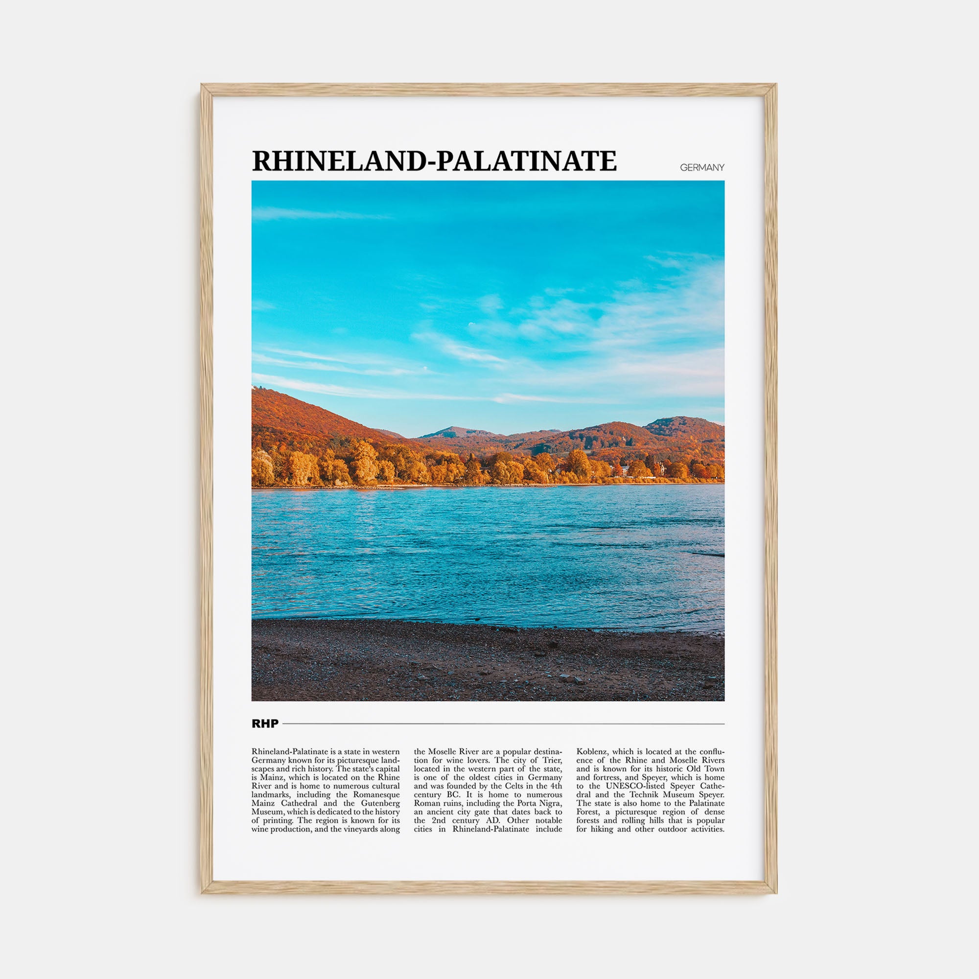 Rhineland-Palatinate Travel Color Poster