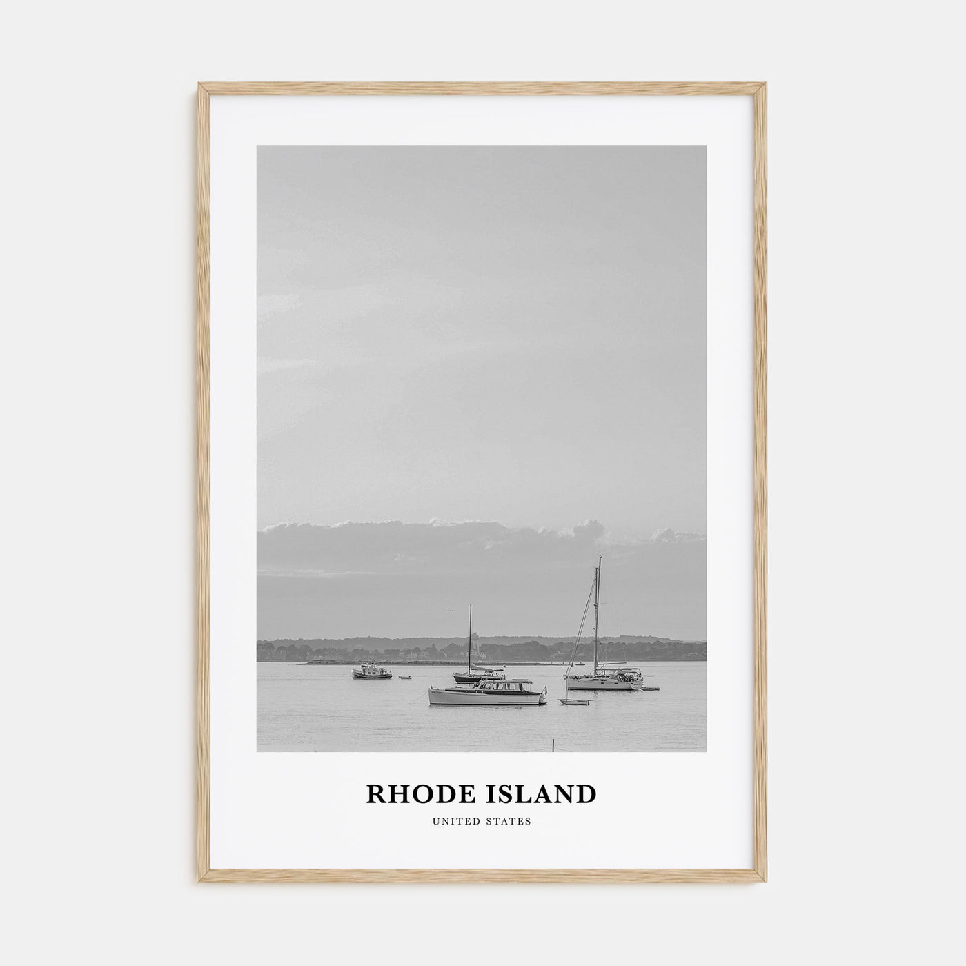 Rhode Island Portrait B&W No 1 Poster