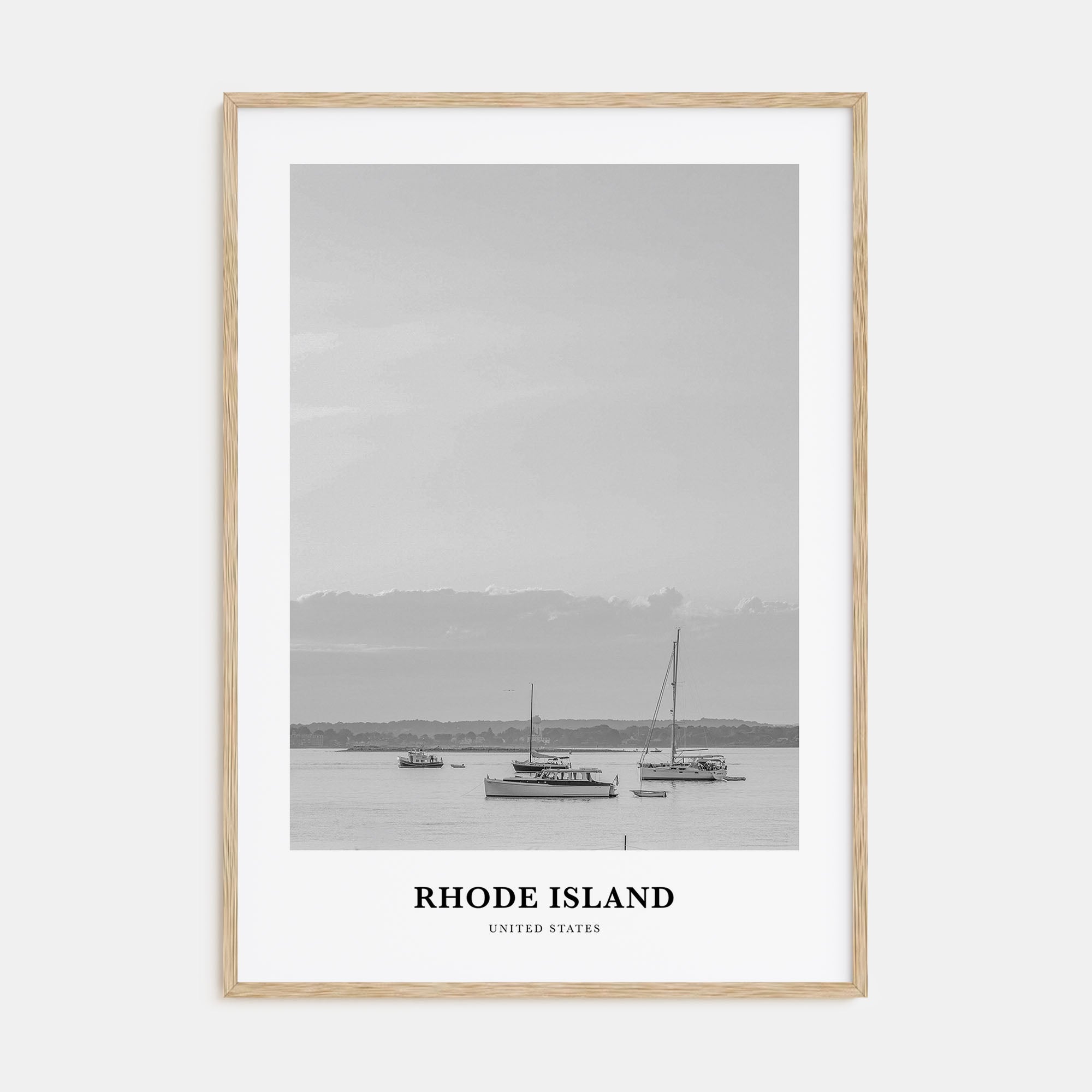 Rhode Island Portrait B&W No 1 Poster