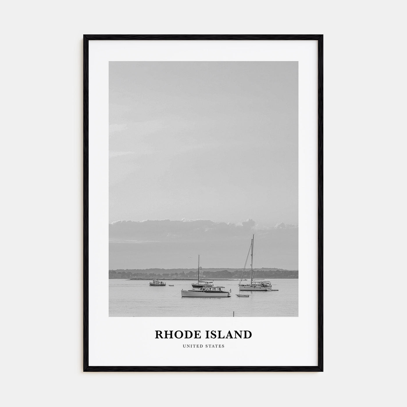 Rhode Island Portrait B&W No 1 Poster
