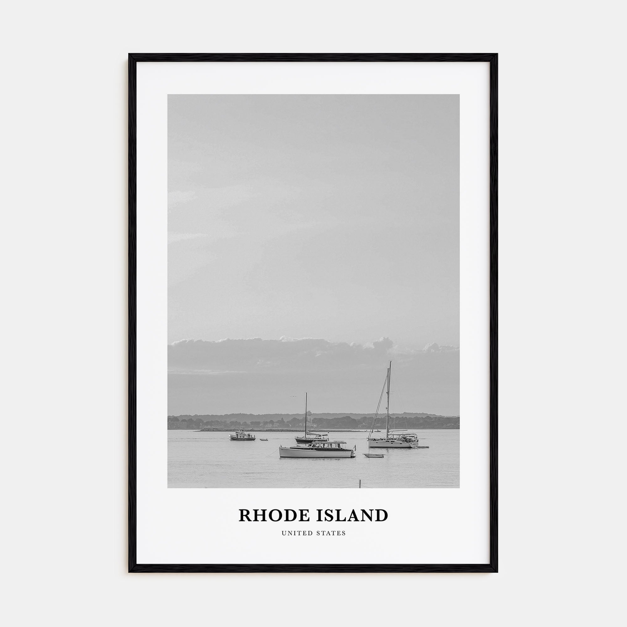 Rhode Island Portrait B&W No 1 Poster