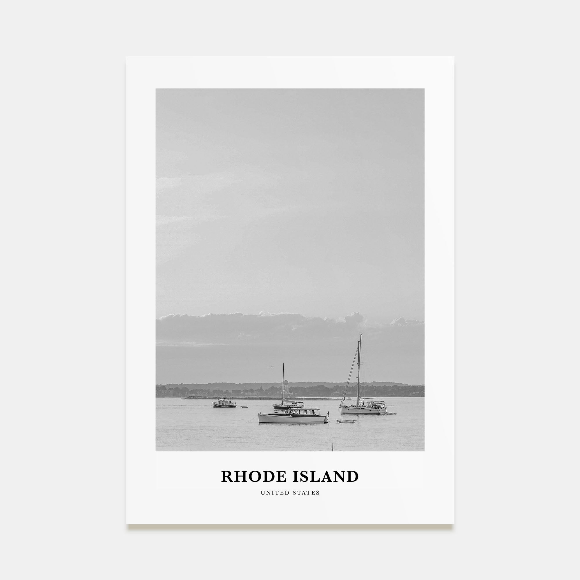 Rhode Island Portrait B&W No 1 Poster