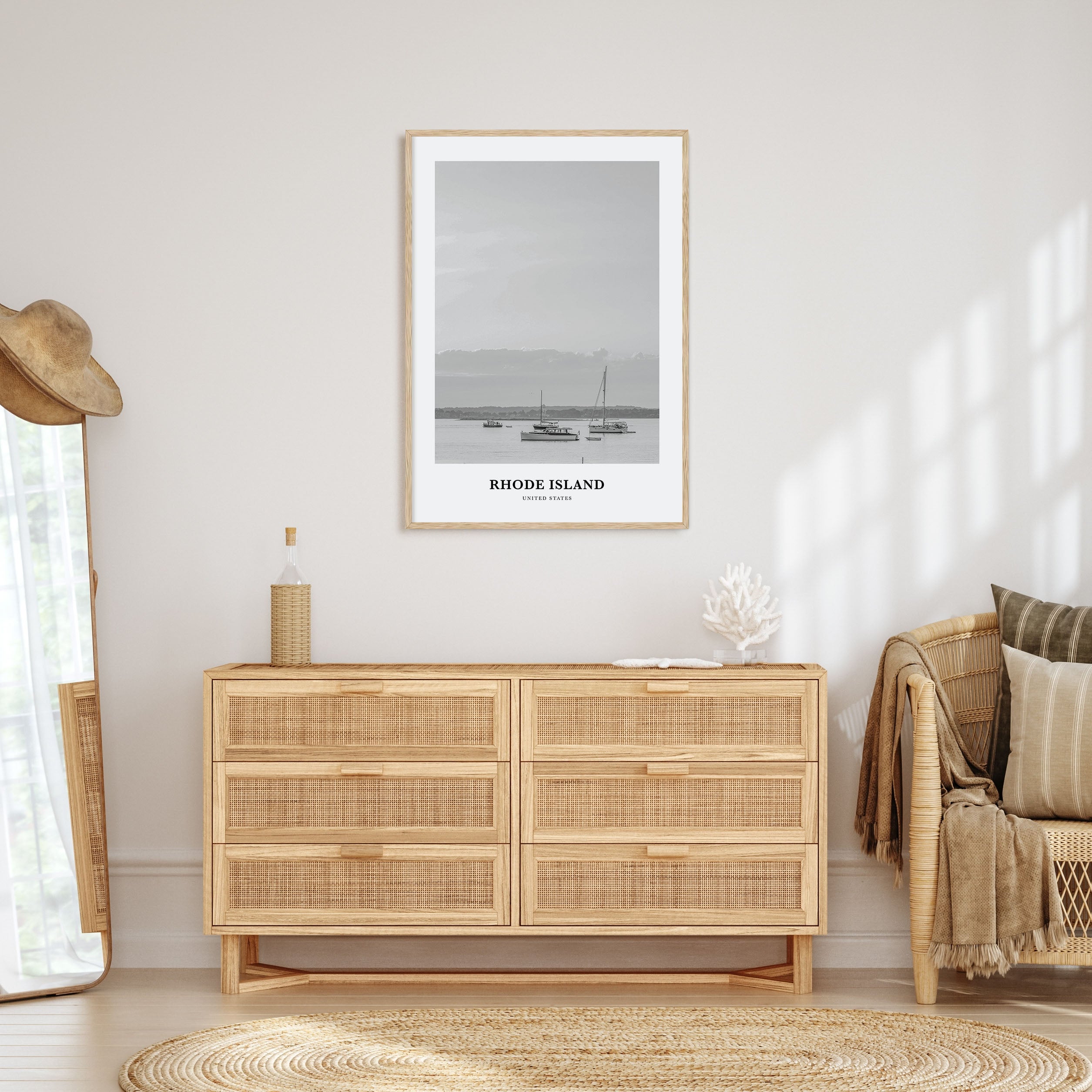 Rhode Island Portrait B&W No 1 Poster